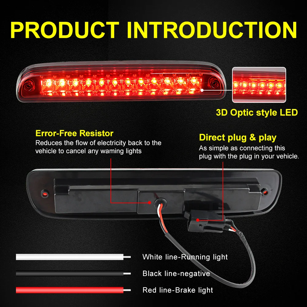 Led Derde 3e Remlicht Voor Ford Ranger F250 Super Duty F350 F450 F550 Cargo Drl Extra Achterste Hoge Mount Stoplamp Voor Auto