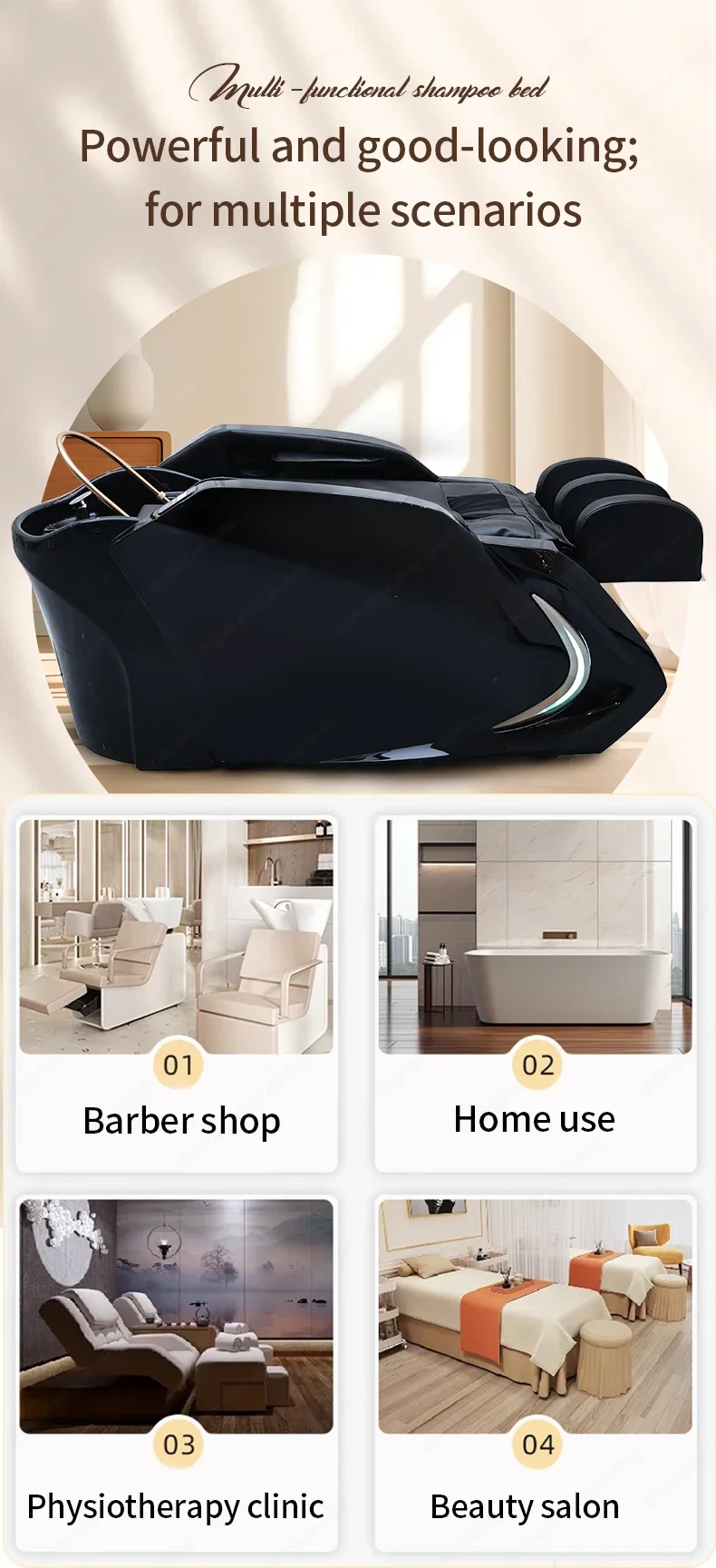 XinSheng Friseursalon-Shampoo-Liege, Kopf-SPA-Behandlungsgerät, elektrischer Massagetisch für Freizeit- und Gesundheitsgeschäfte, gewerbliche Möbel – Detail 5
