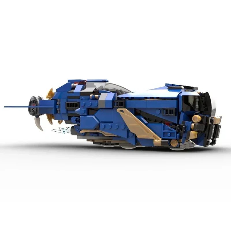 City Flying Car Model Cyberpunk Supercar MOC Building Bricks Technology Modular Blocks DIY Sets Assembly Gifts Christmas Toys view 5