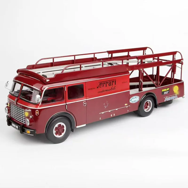 Cmr 1:18 Om150 Rolfo Racetruck Transport Vehicle Trailer Simulation Alloy Miniature Die-Casting Car Model Custom Collectible Toy