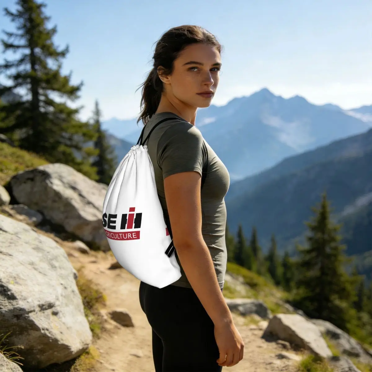 Tractor Case Logo Backpacks Casual Drawstring Bags Sports Bag Book Bags for Travel School