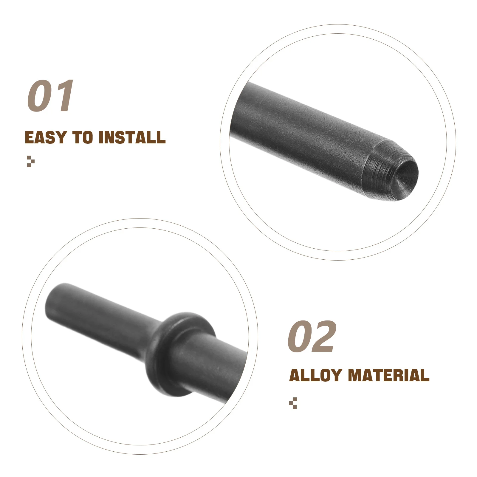 High Efficiency 3-8Mm Pneumatic Rivet Head Air Hammer Bit Set for Industrial Home Metal Riveting Professional