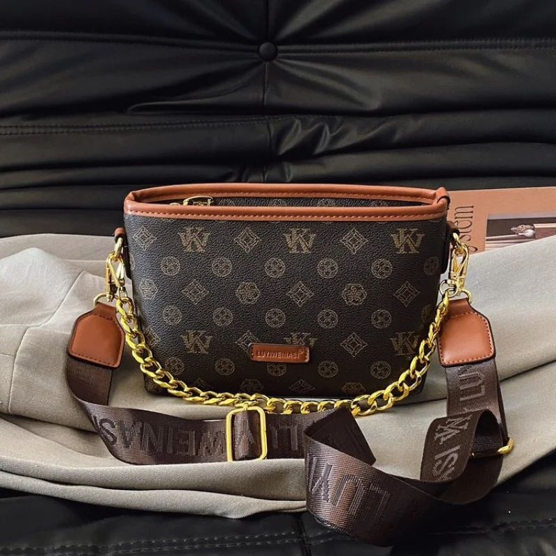 

High-End Women's Leather Shoulder Bag Luxury Designer Crossbody Handbags Elegant Tote Purse Office