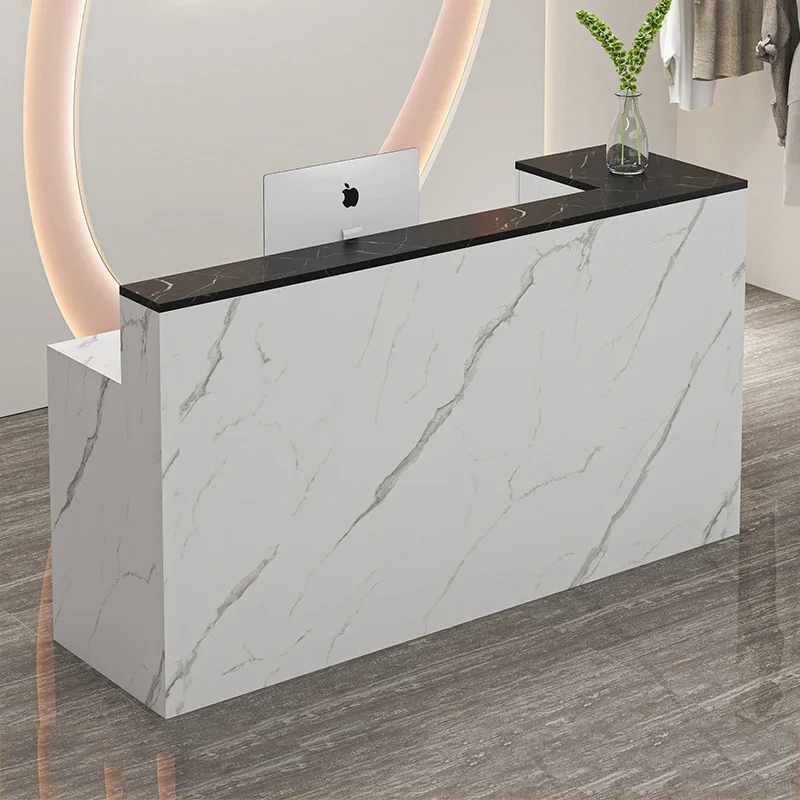 

Modern Reception Counter Receptionist Front Desk Salon Office Secretary Furniture Beauty Bakery Comptoir De Reception Room Table