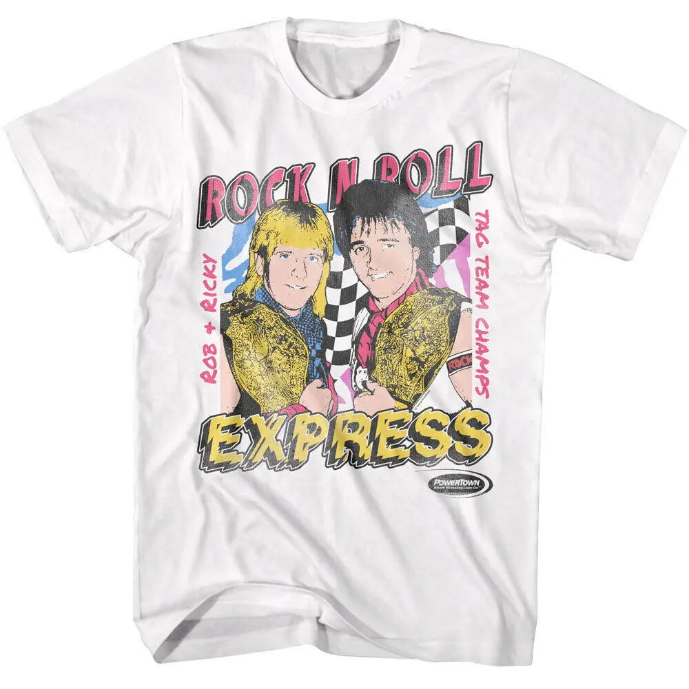 Powertown Rock n Roll Express Men's T Shirt Tag Team Champs Rob Ricky