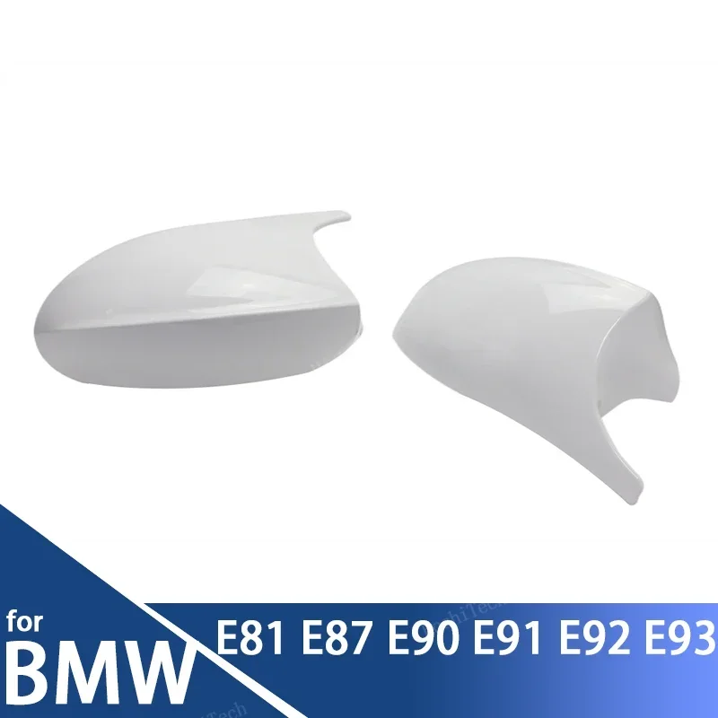 1 Pair White Rearview Exterior Side Mirror Caps for BMW E90 E91 E92 E93 E81 E87 E82 E88 3 1 Series M Design replacement