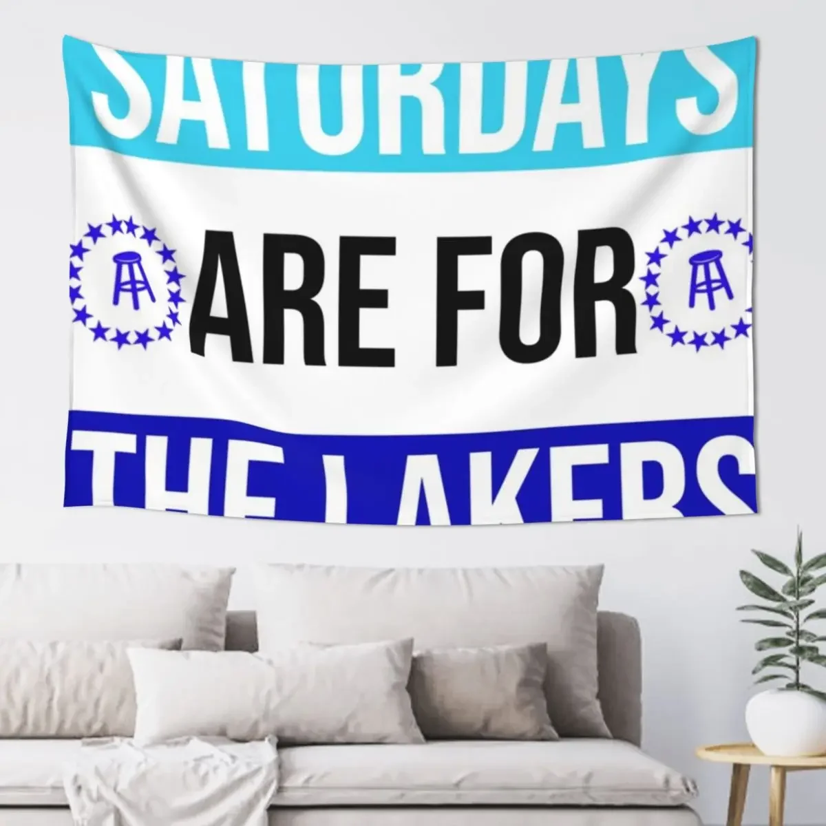 

SATURDAYS ARE FOR THE LAKERS GVSU FLAG Tapestry Bathroom Decor Decoration Home Home Decorators Wall Art Tapestry