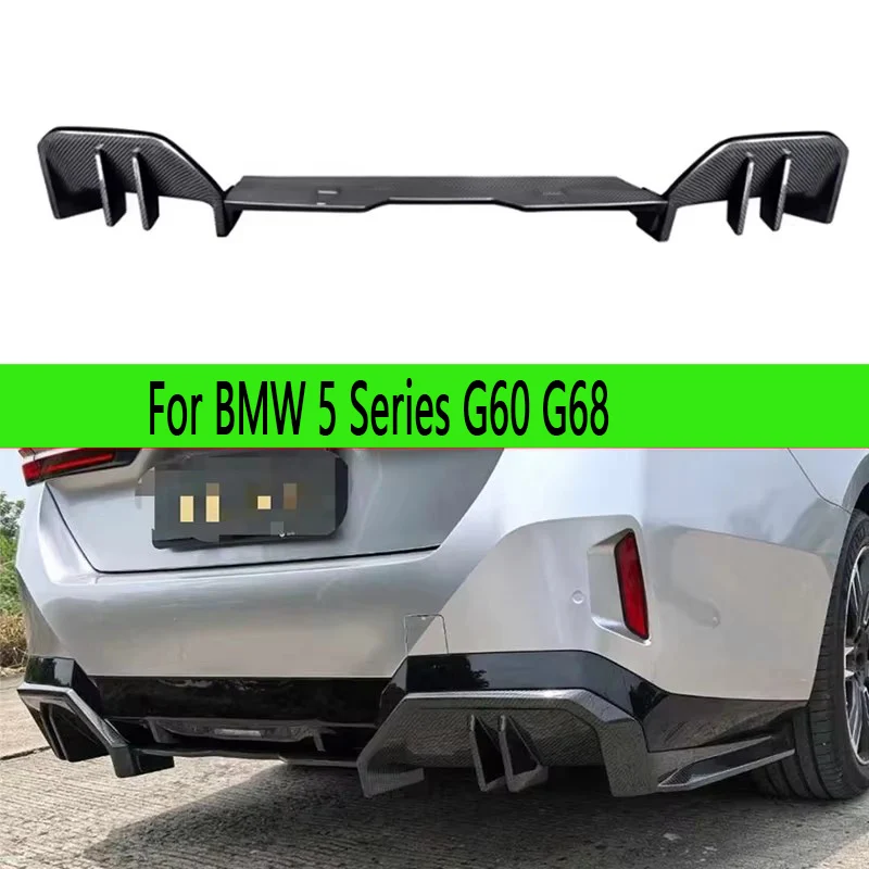 

For BMW 5 Series G60 G68 Carbon Fiber Diffuser Back lip Car Rear Bumper Diffuser Rear Splitters Spoiler Back lip body kit