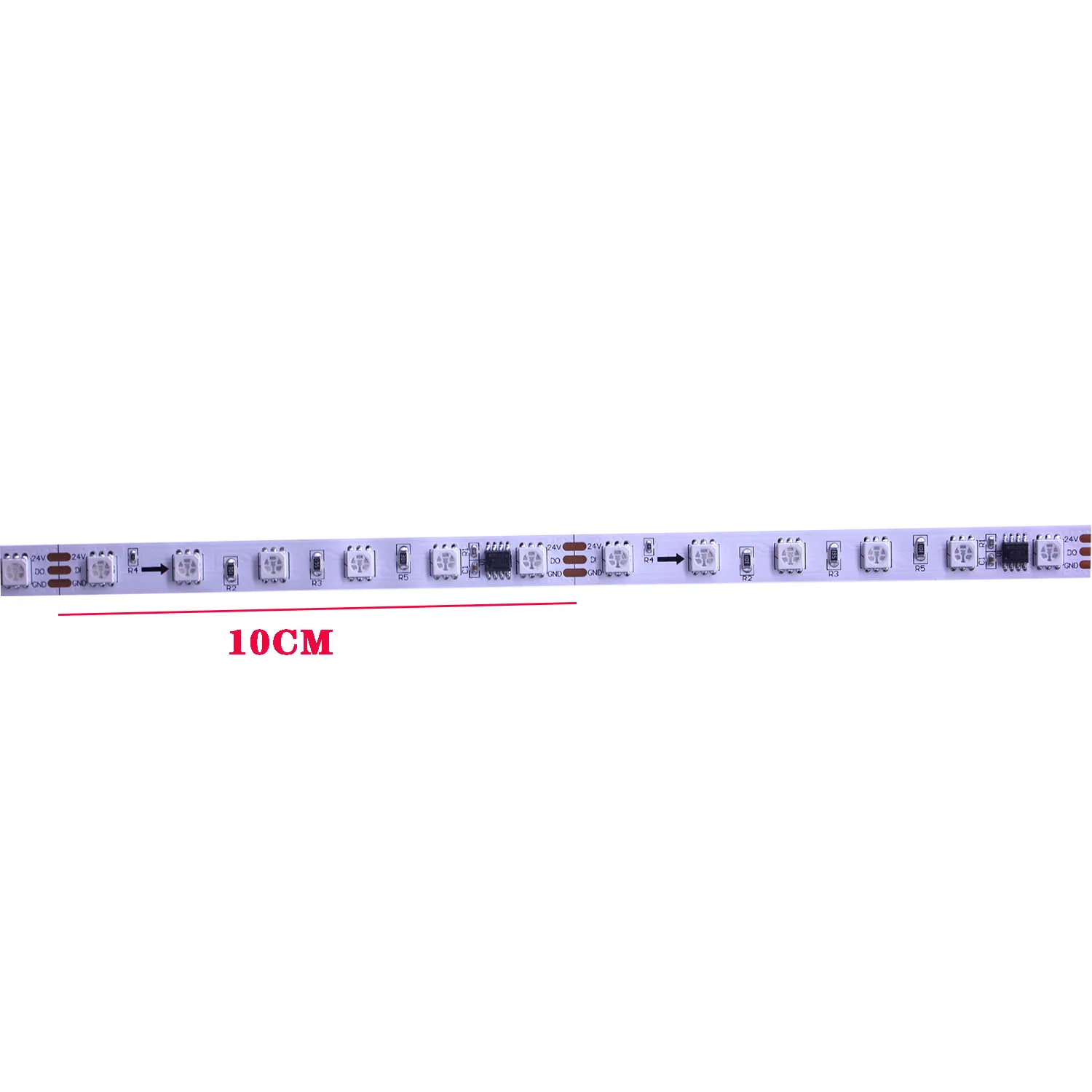 

WS2811 DC24V 12V WS2811 Белый Черный PCB светодиодная лента 5 м 60 светодиодов/м, IP30/65 10 шт. микросхема/метр, белая печатная плата, светодиодная лента Адресная цифровая
