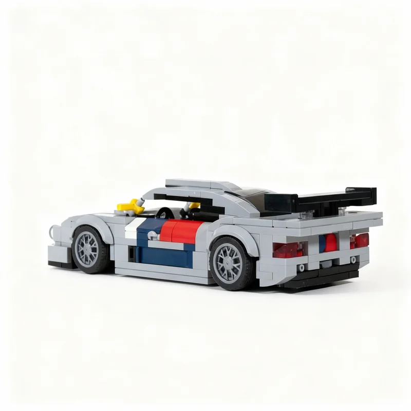 375pcs MOC Inspired Mercedessed Benz CLK GTR Race Car City Champions Model Building Blocks Christmas Gifts Construction Toys view 5