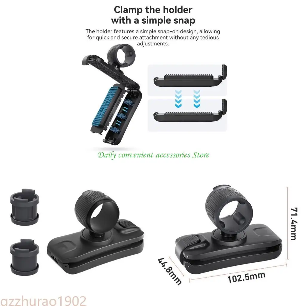 

97QB Secure Fit Selfie Mount with 360 Rotation Backpacks Clip for Shoulder