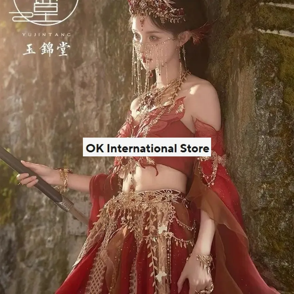 Butterfly Cosplay Hanfu Elf Exotic Style Dress Suit Western Region Princess Dress Girls' Clothing Han Dress Jungle Elf Costume