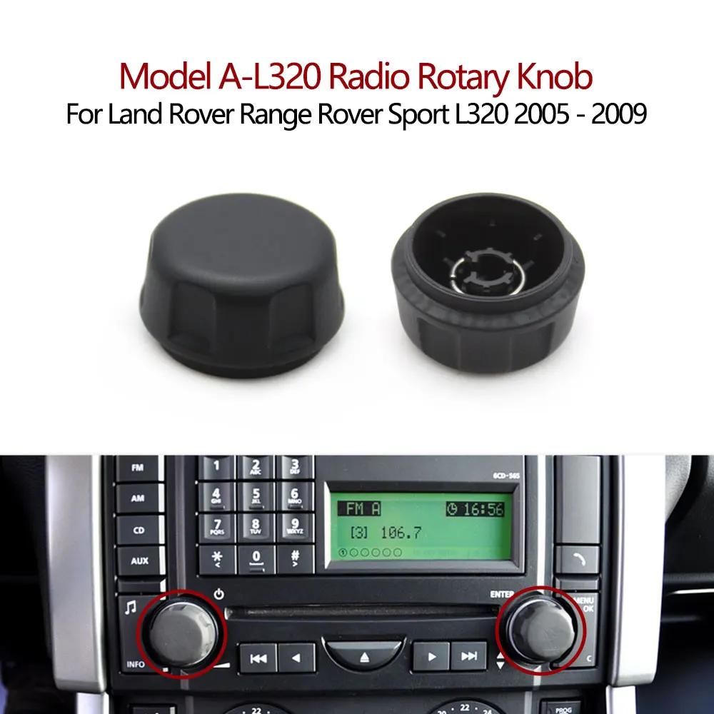 Auto-Konsolen-Drehknopf für Lautstärke, Klimaanlage und Temperatur, Radio-Drehregler für Land Rover Range Rover Sport L320 Discovery 3 L319 Freelander 2 – Detail 4