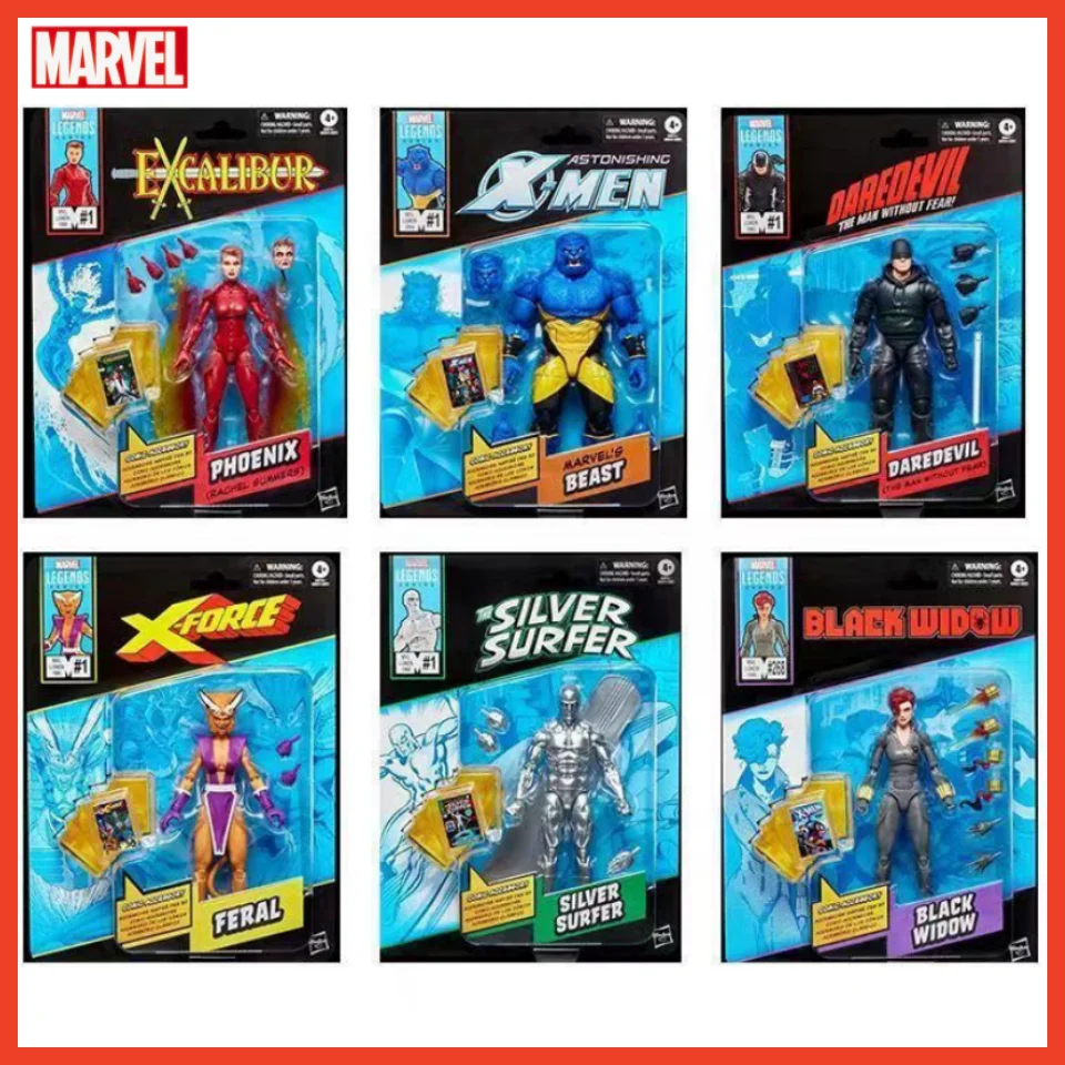 

Marvel Legends Action Figures - Beast Daredevil Black Widow Silver Surfer - Collectible Original Model Toys for Gifts