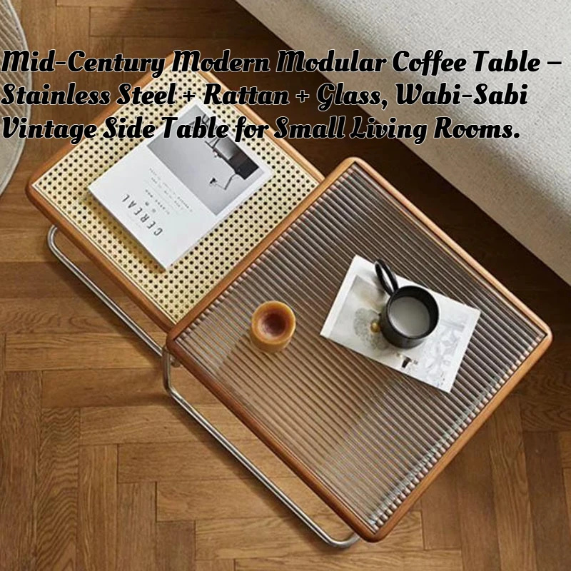 

Glass Vintage Coffee Table Square Nesting Minimalist Premium Coffee Tables Small Flexible Tavolino Da Salotto Furnitures