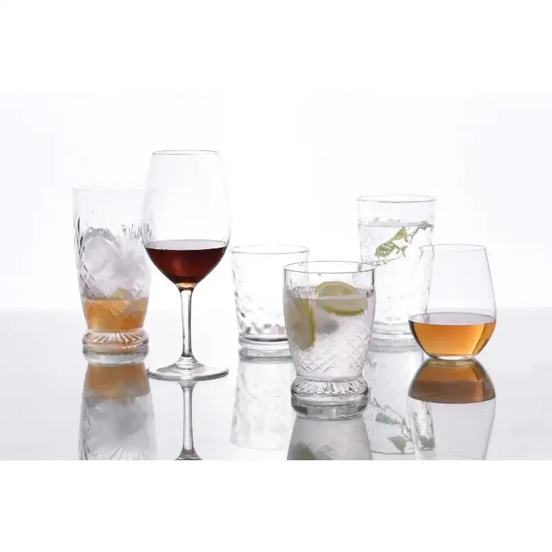 14-Ounce Tritan Nuglass Hammered Tumbler, Clear image 3