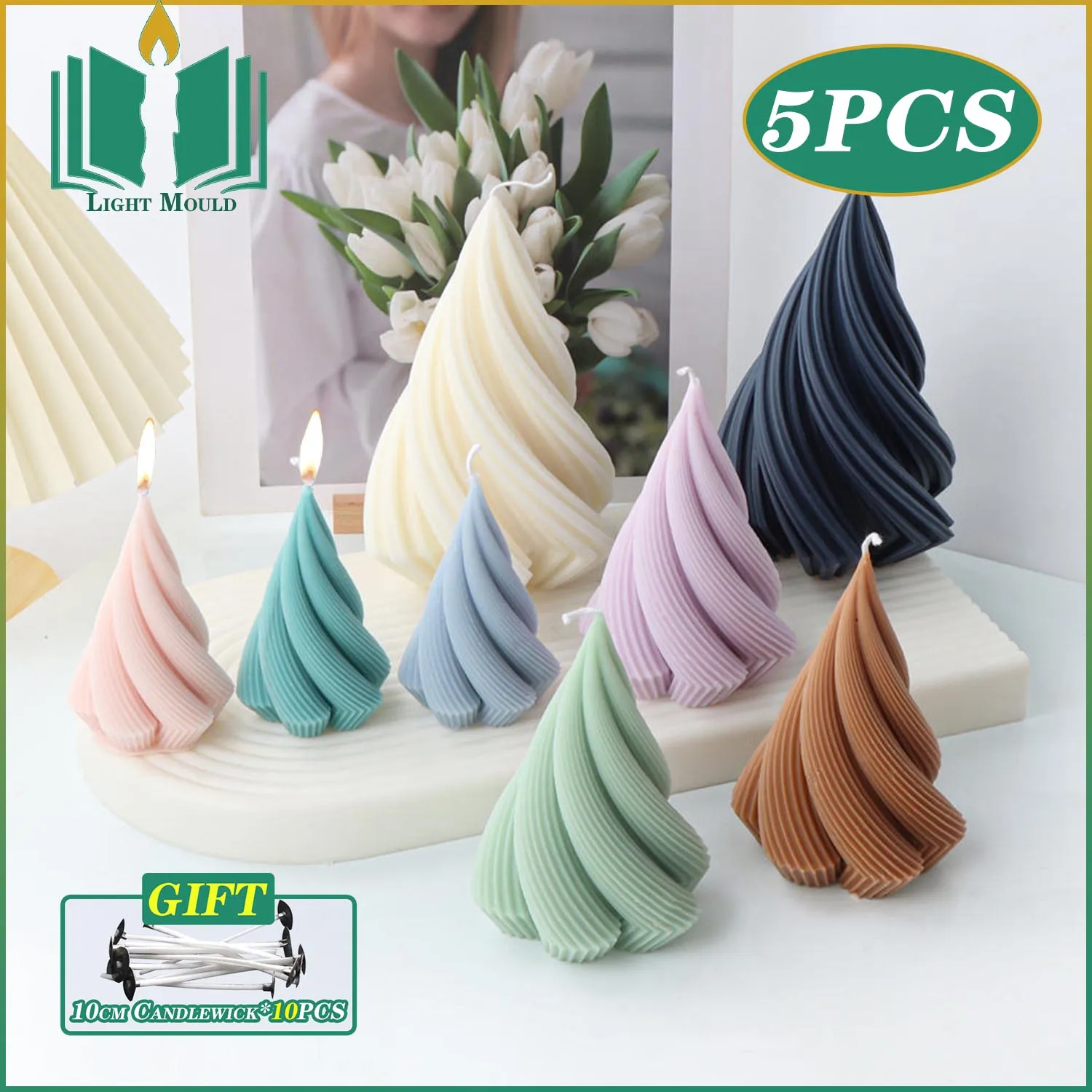 5pcs 3d Weihnachten Silikon form lns Handwerk Aroma therapie machen Backformen DIY hausgemachte