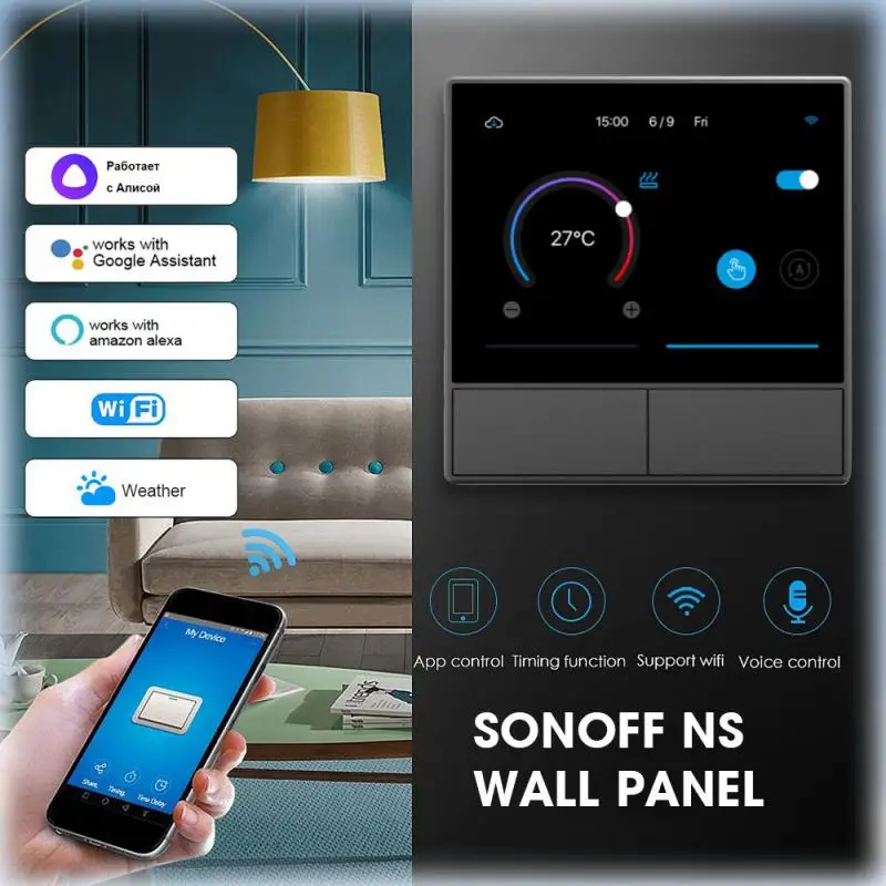 SONOFF NSPanel Smart Scene Wall Switch EU/US All-in-One Control Smart Thermostat Switches Via EWeLink APP Support Alexa Google