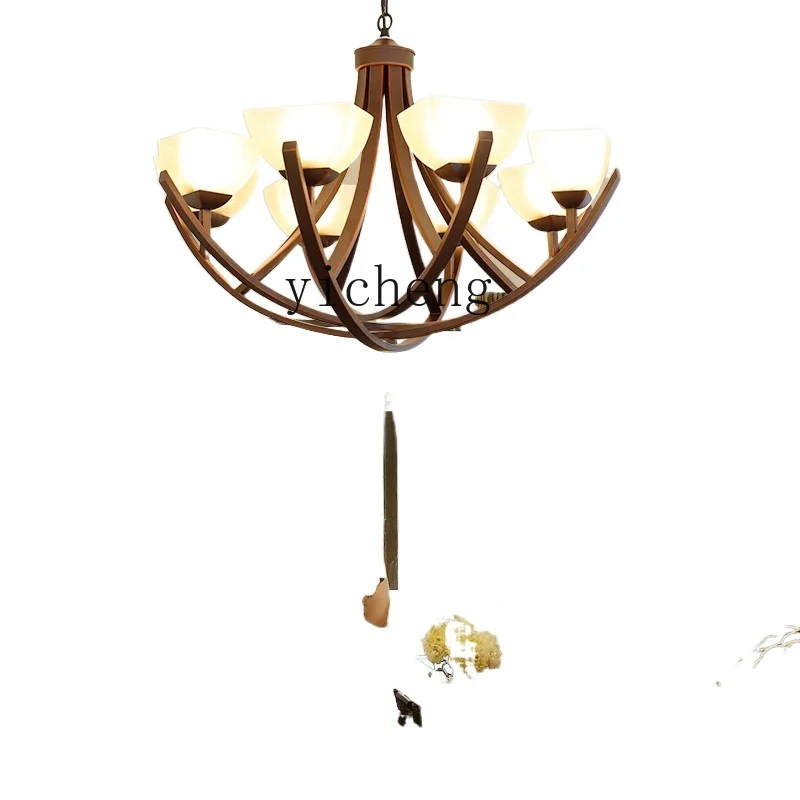 XL Retro Mediterranean Atmosphere Living Room Chandelier Bedroom Light Dining-Room Lamp Lamps