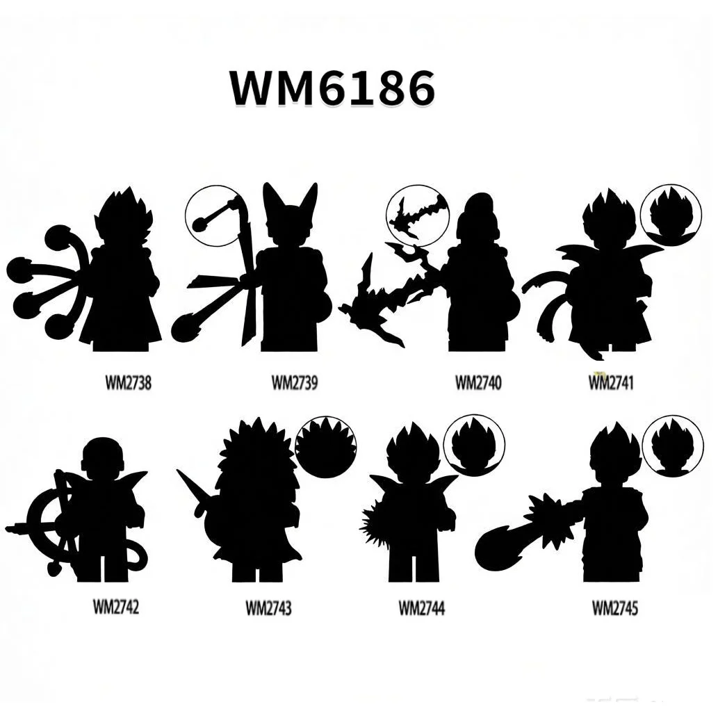 WM2666-WM2673 WM2738- WM2745 Anime Figure Perimeter PVC Model Assembling Building Blocks Desktop Decorative Ornaments Gift Toys - view 2