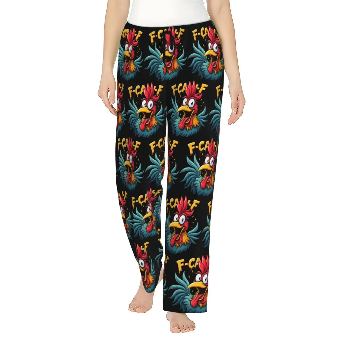 

Ladies Pajama Pants Funny F-Caw-F Chicken Shirts - FCAWF Chicken Lounge Pants with Pockets Pj Bottoms Dorm