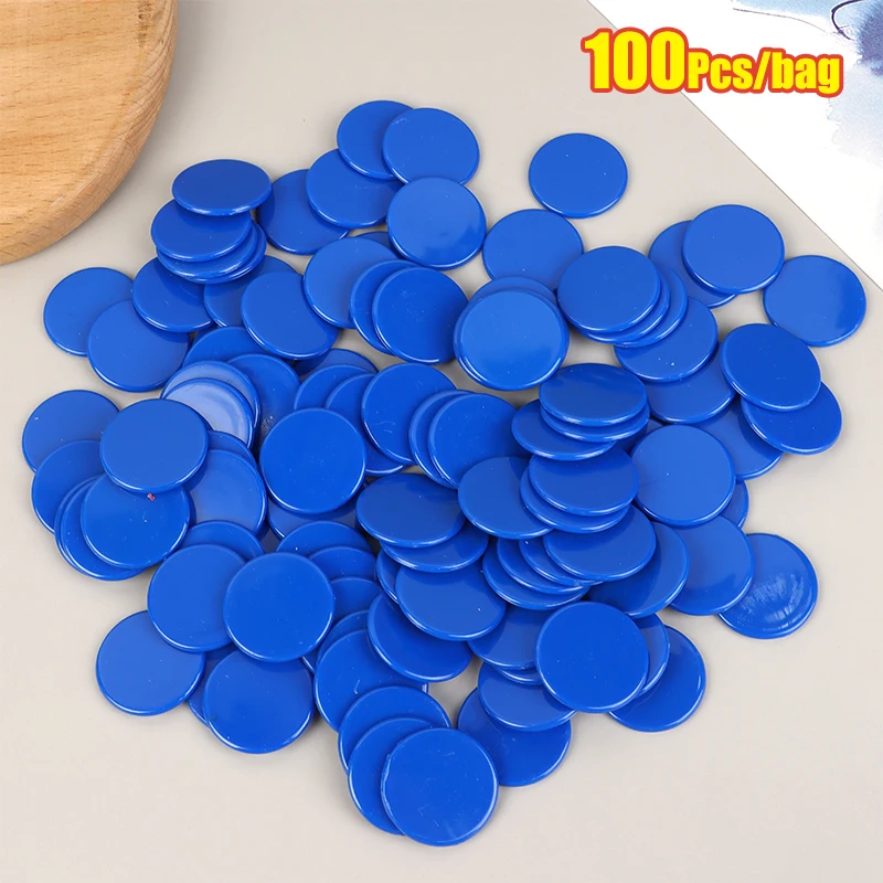 New 100Pcs 25mm Montessori Learning Education Math Toy Plastic   Bingo Chip Markers Token Family Club Party Count Toy, image 10