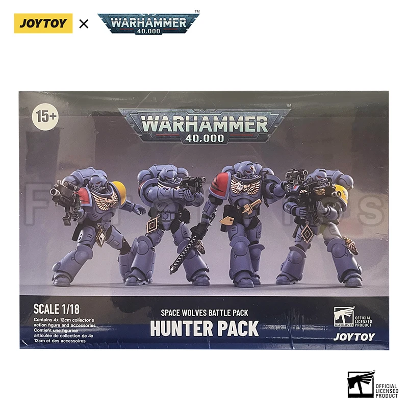 Figura de acción JOYTOY (4 unids/set), paquete de batalla de lobos espaciales, paquete de cazadores, modelo de colección de Anime, juguete, 1/18