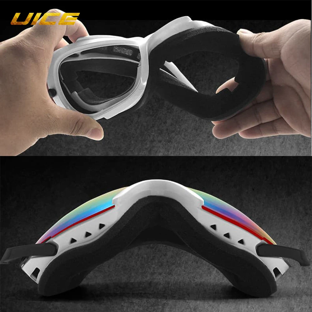 Double Layer Lens Ski Goggles para homens e mulheres, Anti-Fog Snowboard Goggles, óculos de esqui