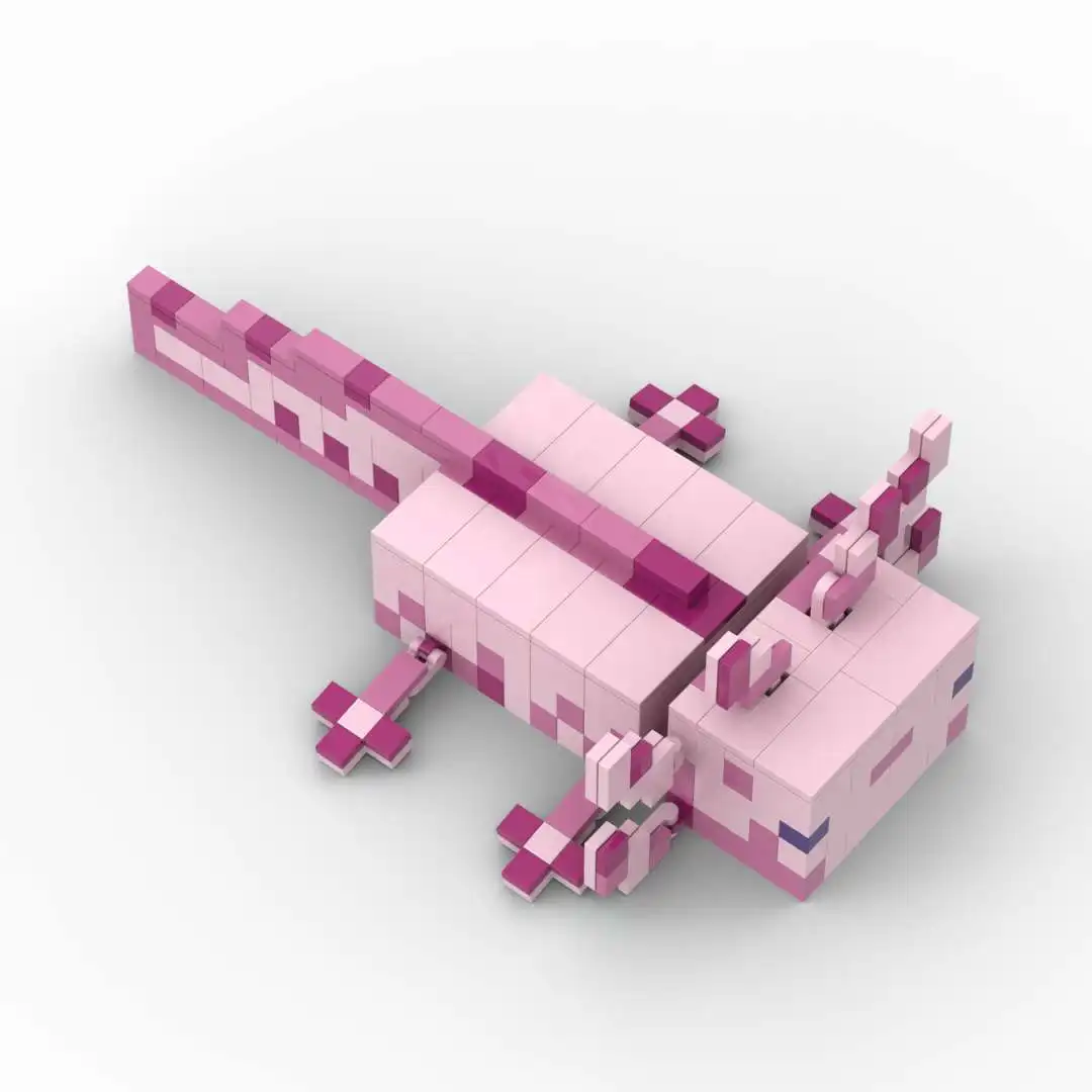 MOC Axolotl 340 Teile My World Game Tierserie Baustein-Set Biologisches Bild Kreatives Baustein-Spielzeug Geschenk – Detail 2