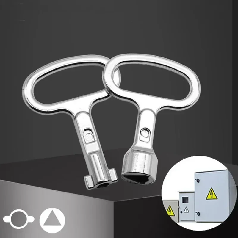 New Wear Resistance Zinc Alloy Durable Sturdy Key Wrench Triangle Universal Cabinet Drawer Electrical Elevator Valve for  Closet