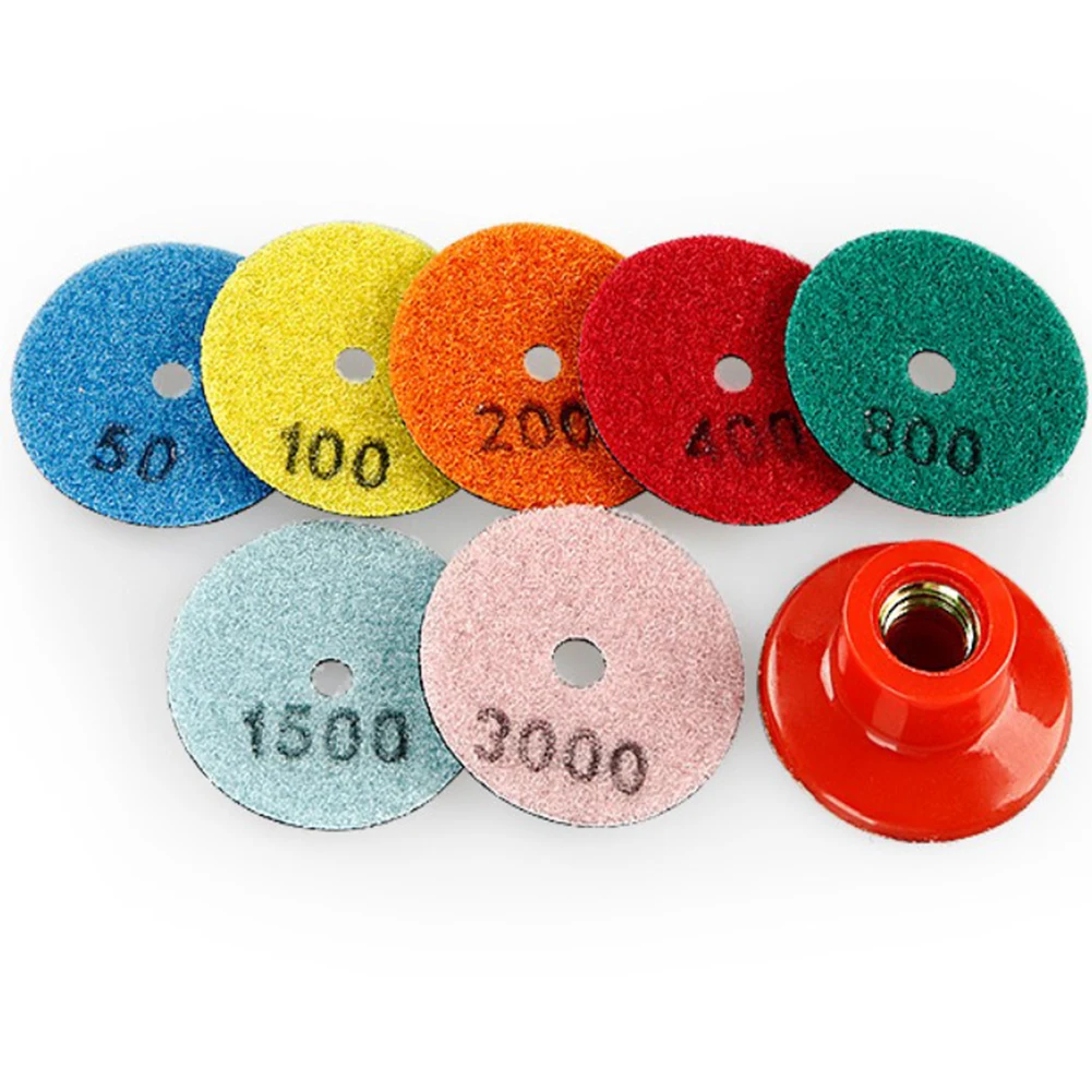 1PC Polisher Pad Gloss Pad 2 Inch 50mm Diamond Dry Polishing Pad Type For Granite Marble Sanding Disc Buffing Pad