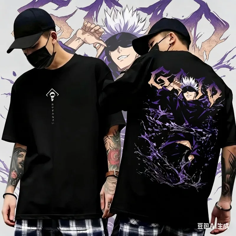 2026Anime Gojo Satoru Jujutsu Kaisen Printed T-shirt Men's and Women's T-shirt Men's Top Sports T-shirt Men's T-shirt Summer Tee