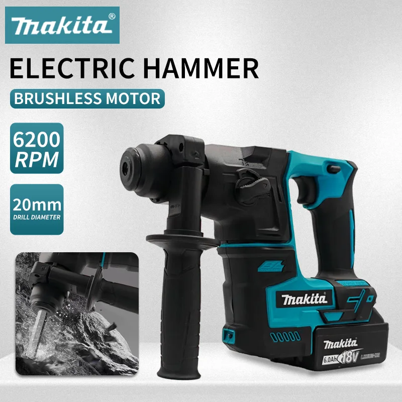 

Makita Brushless Electric Hammer 18V Cordless Hammer Wireless Drills Power Tools For Makita 18v Battery