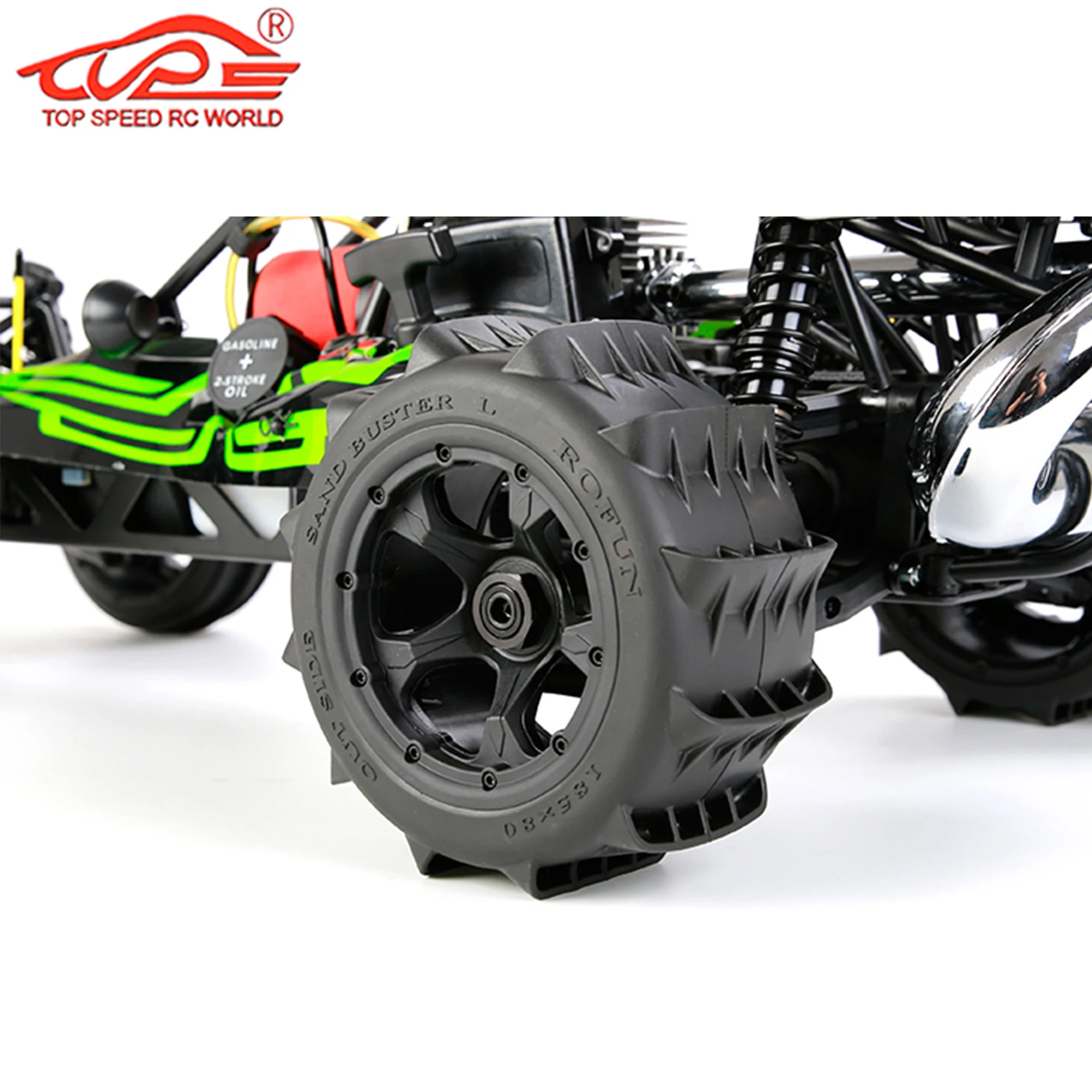 Nowa 2-częściowa tylna kompletna opona pustynna 185X80 dla 1/5 Hpi Rovan Rofun KM Baja 5b Ss Buggy Parts