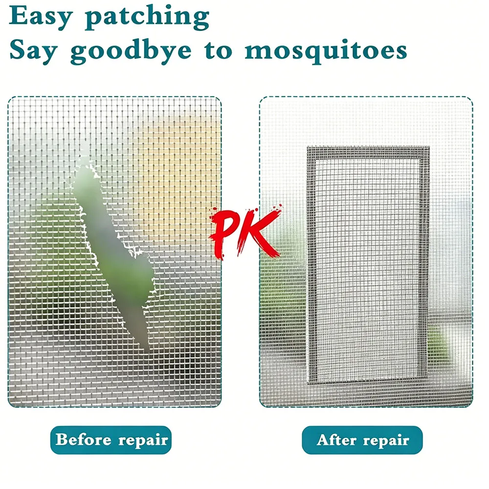 1ps Easy-To-Apply Waterproof Window Screen Repair Tape - Keep Mosquitoes Out With Our Anti-Insect Self-Adhesive Mesh Patch