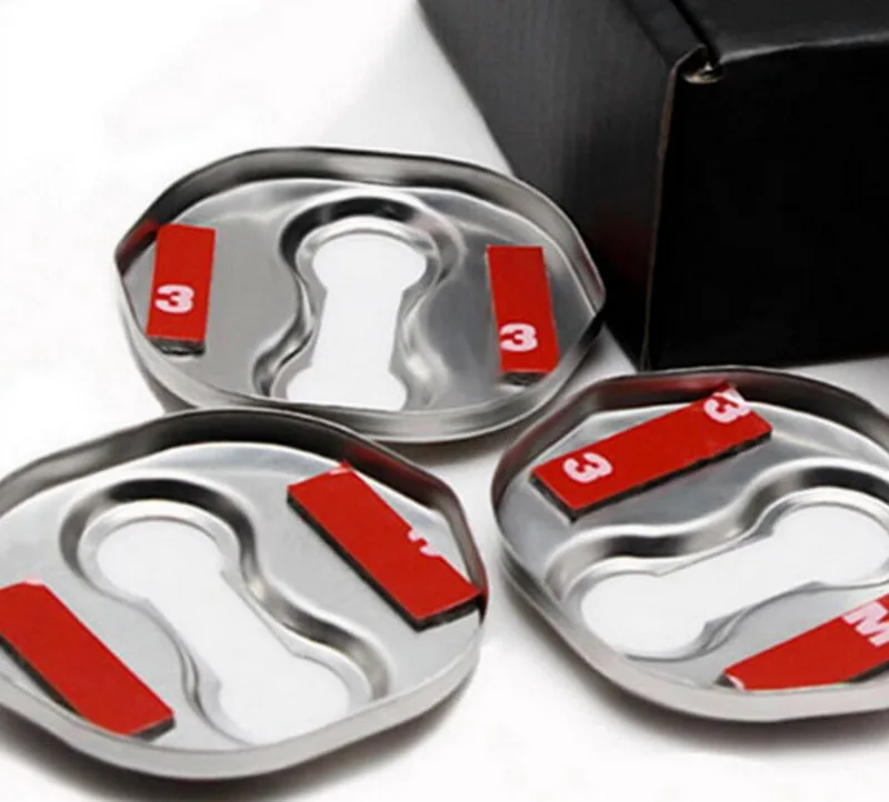 Stainless Steel Anti‑Dust Door Lock Protective Stopper Cap Trim For Santa Fe Grand SantaFe Tucson 2008‑2015