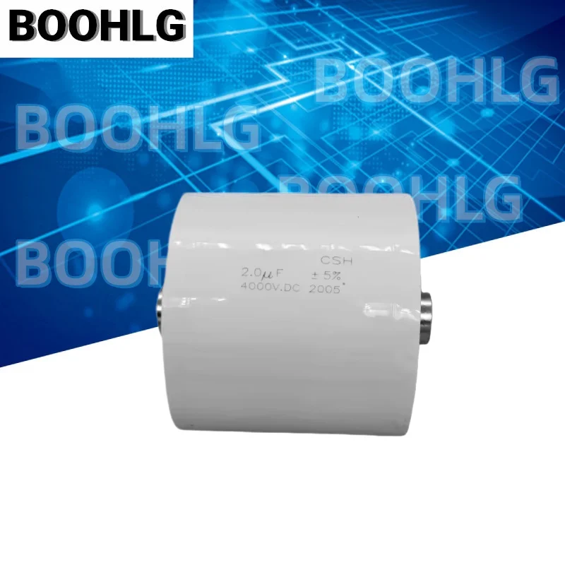 1PCS 2.0UF 205 4000V 4KV Polypropylene Film Capacitor Non-Inductive Non-Polarized High Voltage 61x60mm