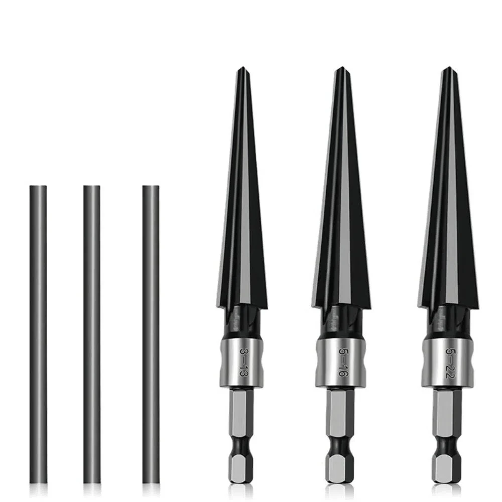 

Bridge Pin Carbon Steel Tapered Reamer Tool Hexagonal Shank Handheld Taper Reamer Set Chamfer Metal Hole Opener Hand Reamer Tool