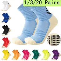 1/3/20 Pair men's women's non -sliding football sock High -quality soft and breathable sports socks are suitable running and tr