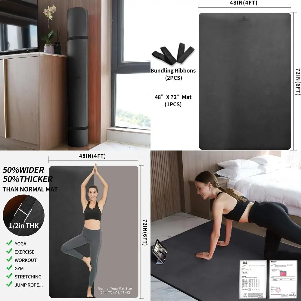 

Очень толстый коврик для йоги из ТПЭ размером 6 x 4 дюйма — нескользящий, идеально подходит для йоги, пилатеса и домашнего фитнеса.