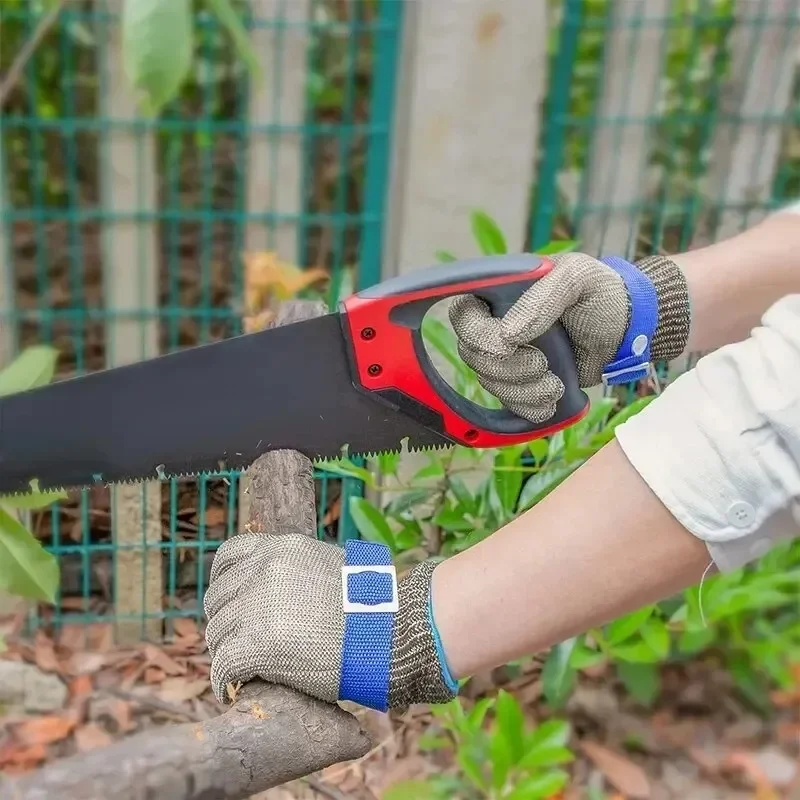 Gants anti-coupure en acier inoxydable, protection des mains, maille métallique pour la viande, couteau métallique de boucher, couteau verde