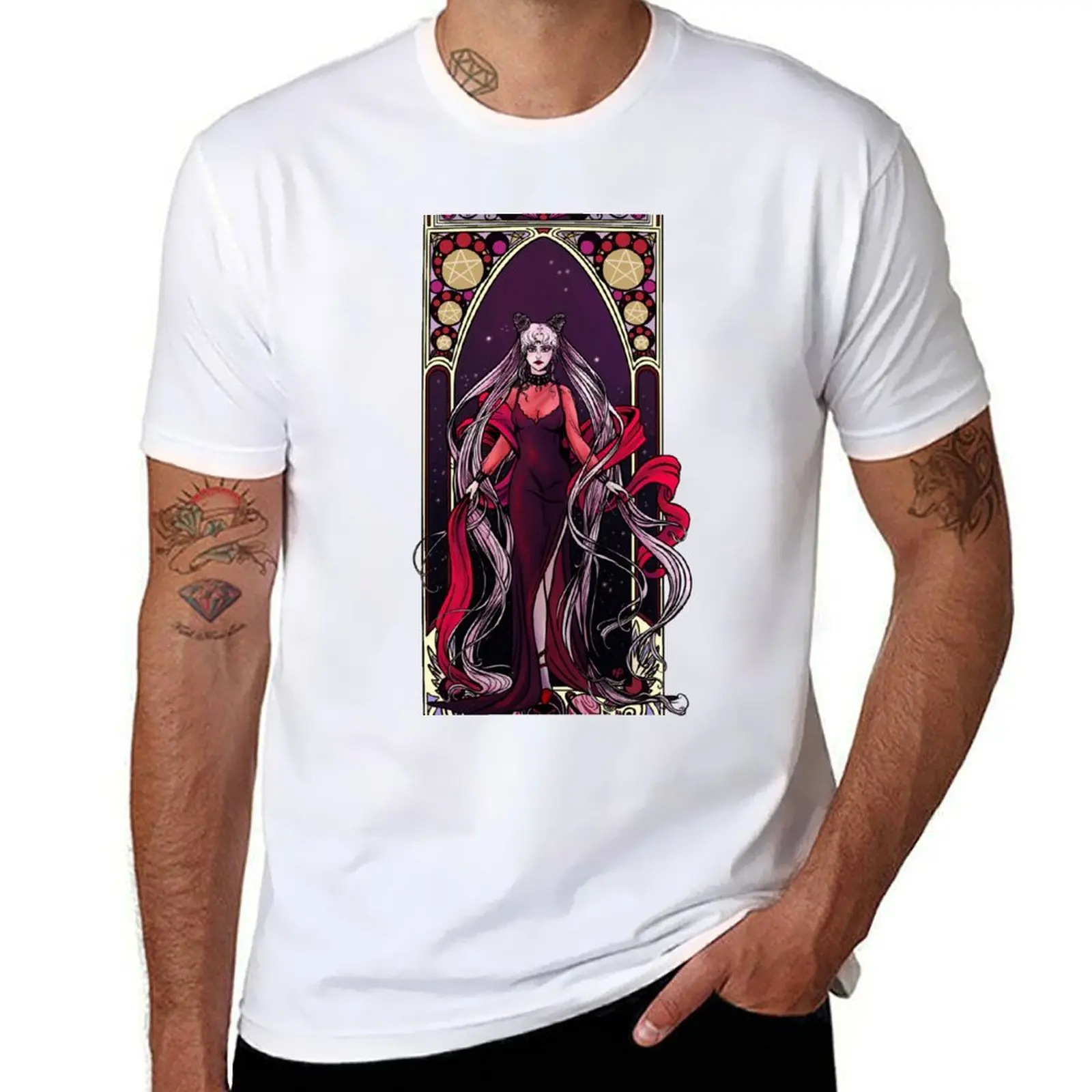 

Wicked lady tarot T-Shirt black cotton t-shirt plain for man package anime t shirts for man T-Shirt