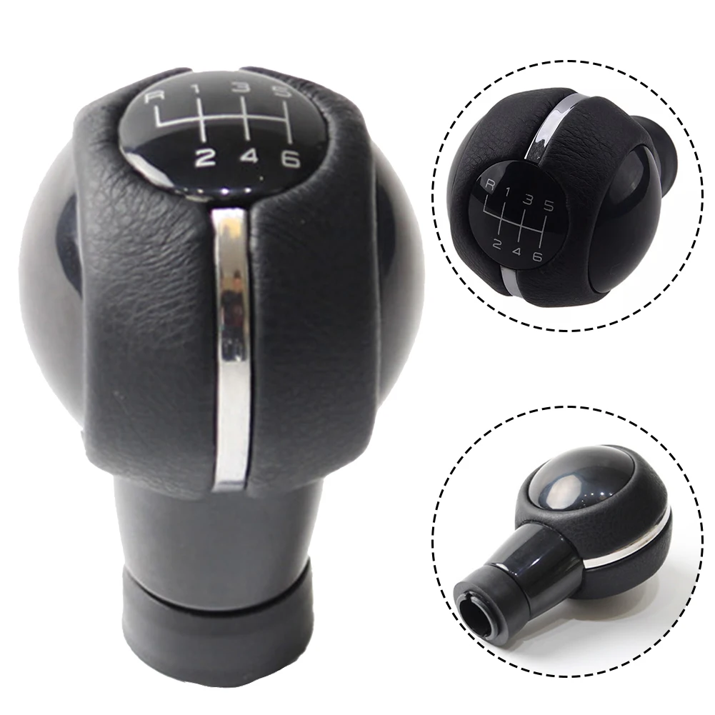 

Feel Ergonomically Designed Black Plastic & PU Leather Gear Shift Knob Perfectly Suited to Modern For MiniFor Coopers