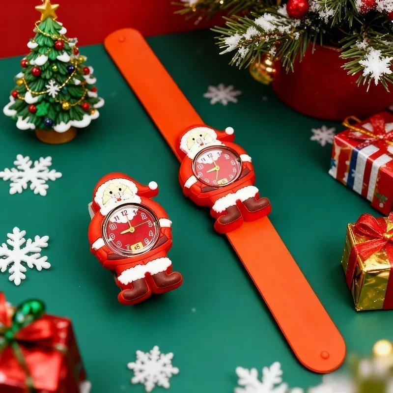 1-10PCS Interactive Slap Watch for Kids Christmas Santa Gift Cartoon Hand Clap Wristwatch Kindergarten Party Favor Boys Girls