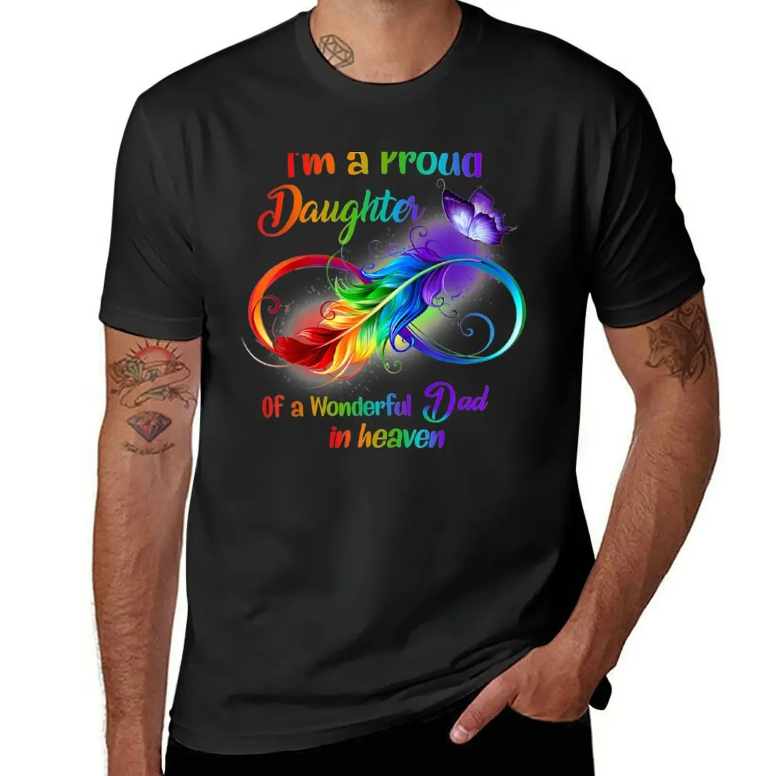 

I'm A Proud Daughter Of A Wonderful Dad In Heaven T-Shirt graphic shirts plus size tops cute clothes mens white t shirts