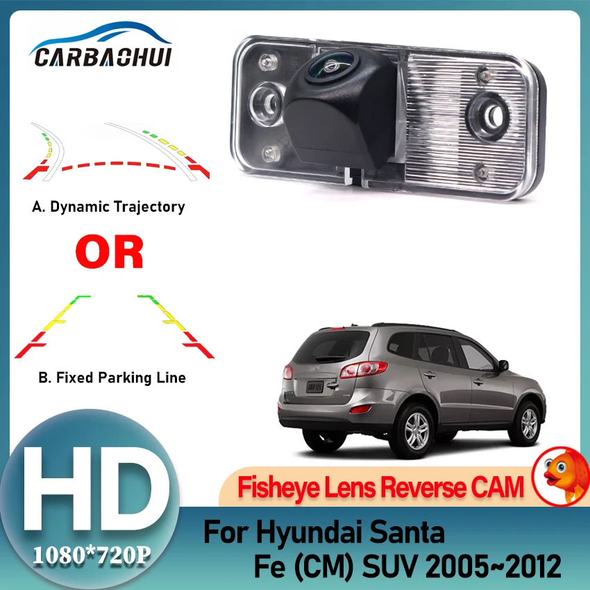 Caméra de recul Fisheye pour Hyundai, barrage de véhicule, accessoires de stationnement, HD, 1080*720, 2005, 2010, 2011, 2012, CM SUV