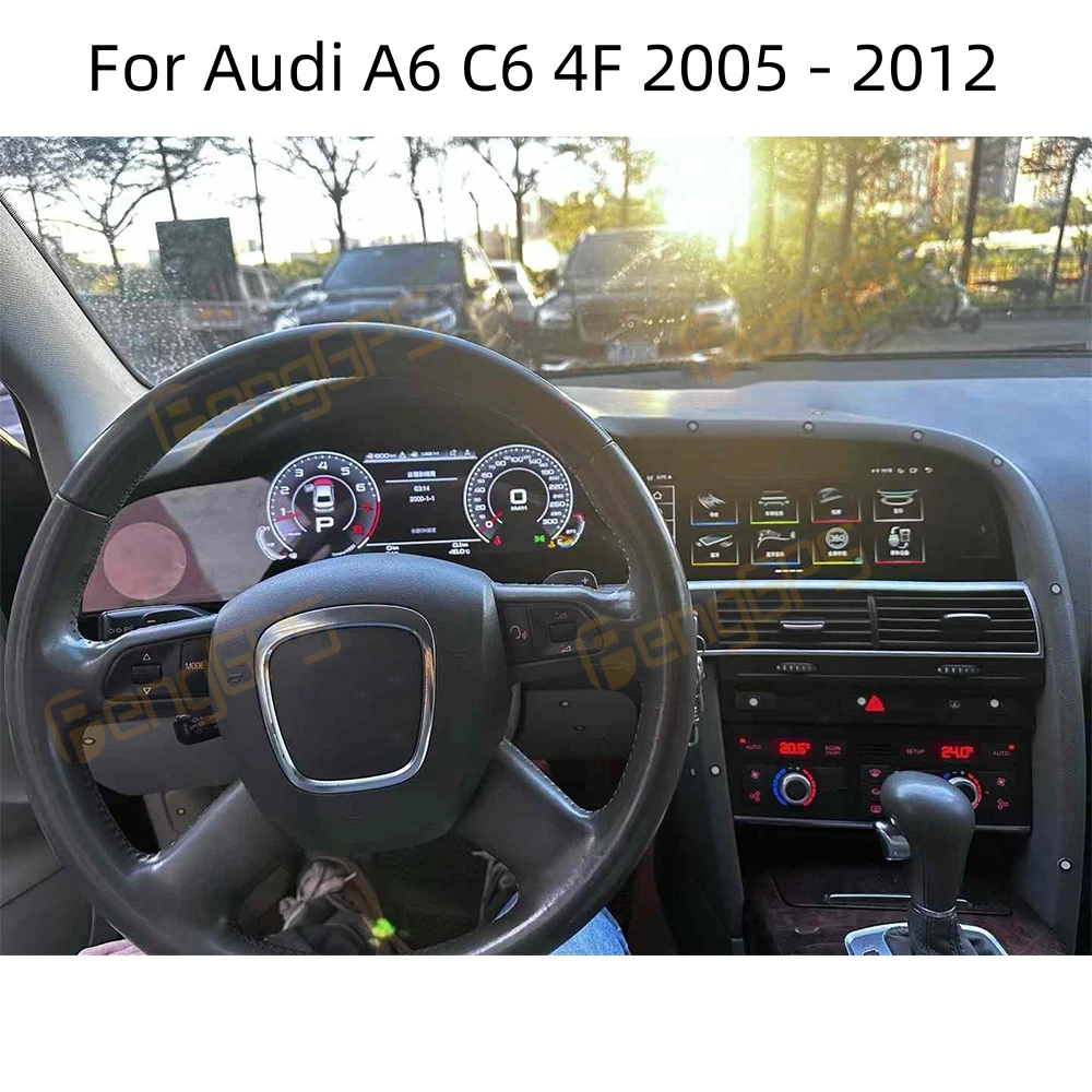 For Audi A6 C6 4F 2005 - 2012 Android Car Radio Wireless Carplay LCD Dashboard Digital Cluster Virtual Cockpit Stereo Receiver