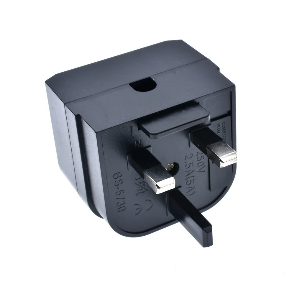 UK Plug Type G Adapter with fuse 13A EU European 2 prong round to UK Singapore Malaysia 3 Pin Conversion Power Adapter safety