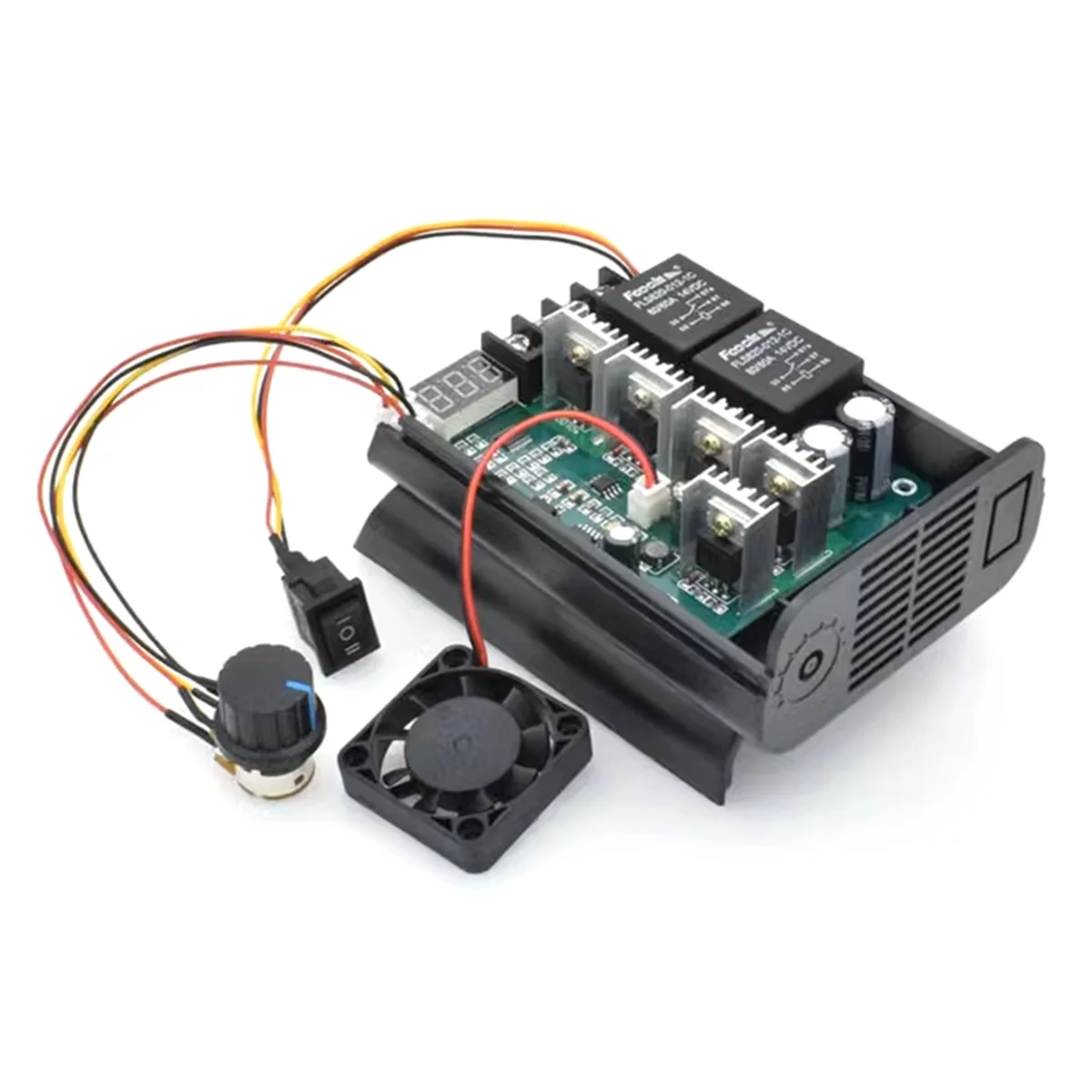 ABZV-DC 10-55V 60A PWM controlador de velocidad del Motor 0-100% RPM LED Digital ajustable CW CCW interruptor de Control de Motor inverso adelante