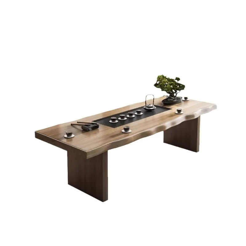 

Solid wood tea table and chair combination modern new Chinese style home tea office integration
